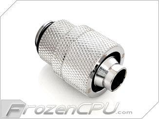 Bitspower G1/4 Thread 7/16" ID x 5/8" OD Rotary Compression Fitting - Silver (BP-RCPF-CC6) - Digital Outpost LLC