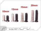 FrozenCPU Extended Fan Screw - 20mm Long - Black - 12 Pack - Digital Outpost LLC