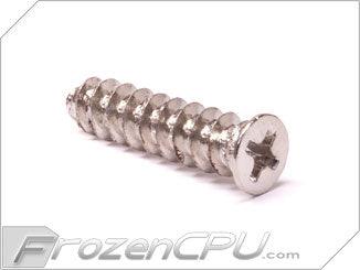 FrozenCPU Extended Fan Screw - 20mm Long - Chrome - Digital Outpost LLC