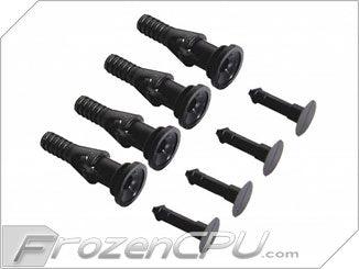 Lamptron Deluxe Rubber Screws for Fans (4 Pieces) - Black - Digital Outpost LLC