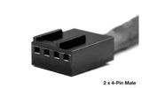 Watercool PWM Splitter Extension 4Pin Male to 4Pin Male 90cm Black - Digital Outpost LLC