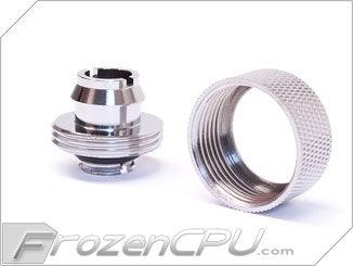 XSPC G1/4" Thread 1/2" ID x 3/4" OD Low Profile Compression Fitting - Chrome V2 - Digital Outpost LLC